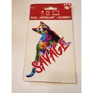 Savage Full Color Cat Kitten Geometric Decal New Red Purple Green Blue Pink Sage